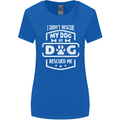 My Dog Rescued Me Funny Womens Wider Cut T-Shirt Royal Blue