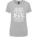 My Dog Rescued Me Funny Womens Wider Cut T-Shirt Sports Grey