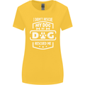 My Dog Rescued Me Funny Womens Wider Cut T-Shirt Yellow