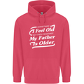 My Father is Older 30th 40th 50th Birthday Childrens Kids Hoodie Heliconia