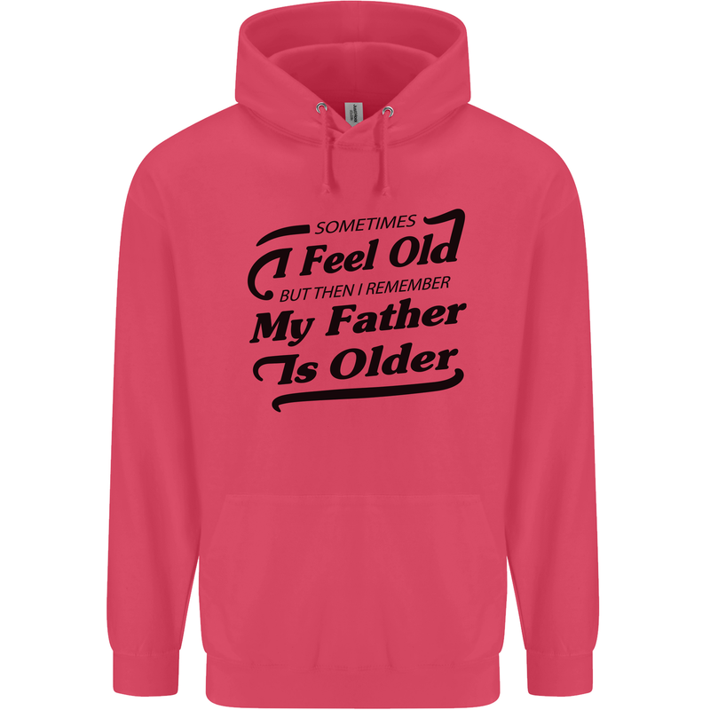 My Father is Older 30th 40th 50th Birthday Childrens Kids Hoodie Heliconia