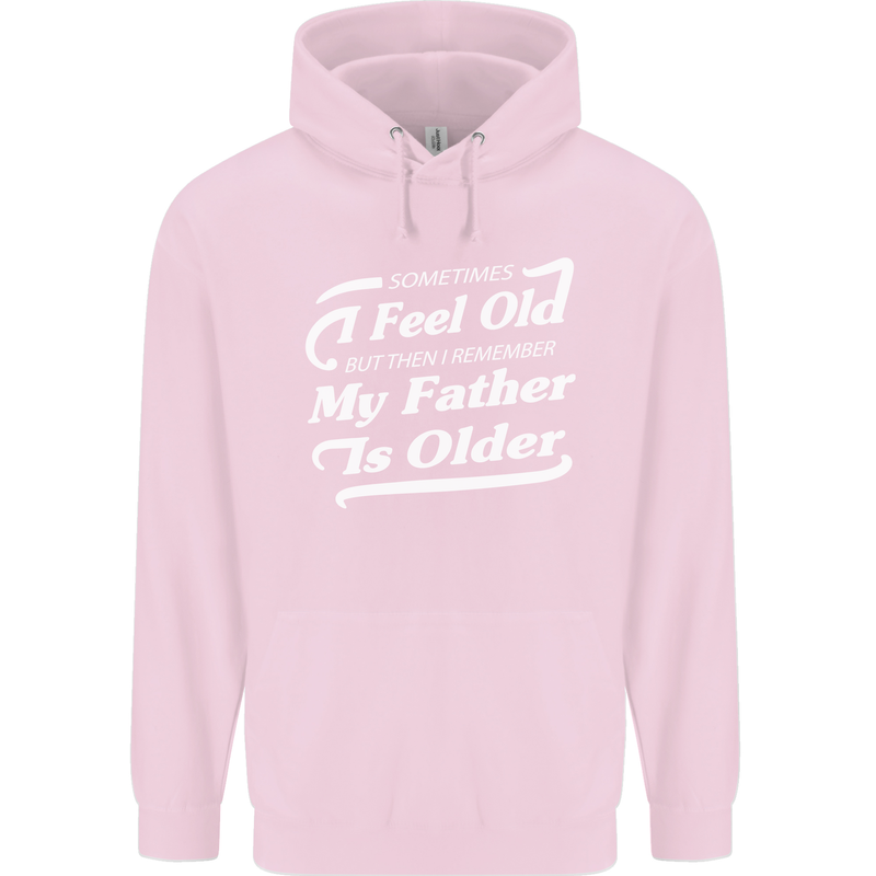 My Father is Older 30th 40th 50th Birthday Childrens Kids Hoodie Light Pink