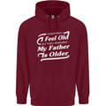 My Father is Older 30th 40th 50th Birthday Childrens Kids Hoodie Maroon