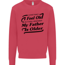 My Father is Older 30th 40th 50th Birthday Kids Sweatshirt Jumper Heliconia
