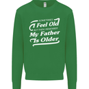My Father is Older 30th 40th 50th Birthday Kids Sweatshirt Jumper Irish Green