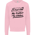 My Father is Older 30th 40th 50th Birthday Kids Sweatshirt Jumper Light Pink