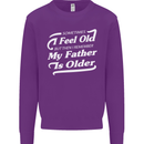My Father is Older 30th 40th 50th Birthday Kids Sweatshirt Jumper Purple