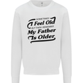 My Father is Older 30th 40th 50th Birthday Kids Sweatshirt Jumper White