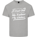 My Father is Older 30th 40th 50th Birthday Kids T-Shirt Childrens Sports Grey
