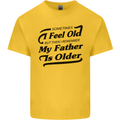 My Father is Older 30th 40th 50th Birthday Kids T-Shirt Childrens Yellow