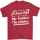 My Father is Older 30th 40th 50th Birthday Mens T-Shirt Cotton Gildan Red