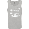 My Father is Older 30th 40th 50th Birthday Mens Vest Tank Top Sports Grey
