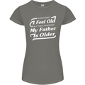 My Father is Older 30th 40th 50th Birthday Womens Petite Cut T-Shirt Charcoal