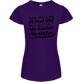 My Father is Older 30th 40th 50th Birthday Womens Petite Cut T-Shirt Purple