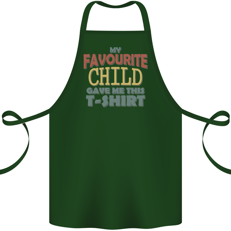 My Favourite Child Gave Me This Fathers Day Cotton Apron 100% Organic Forest Green