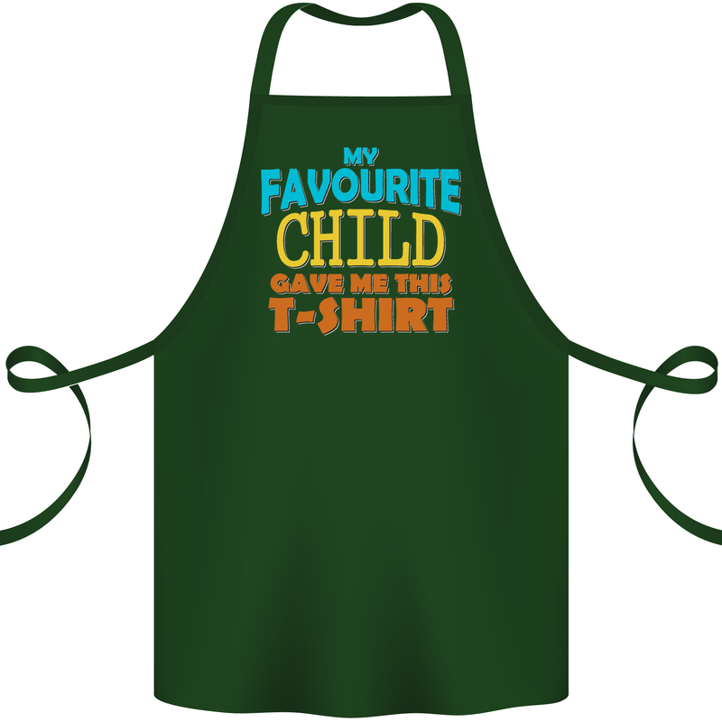 My Favourite Child Gave Me This Fathers Day Cotton Apron 100% Organic Forest Green