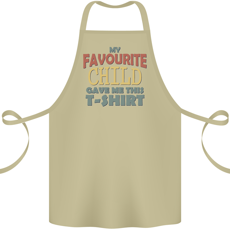 My Favourite Child Gave Me This Fathers Day Cotton Apron 100% Organic Khaki