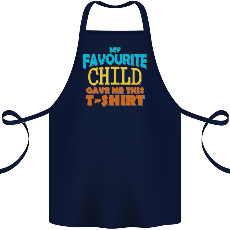 My Favourite Child Gave Me This Fathers Day Cotton Apron 100% Organic Navy Blue