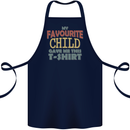 My Favourite Child Gave Me This Fathers Day Cotton Apron 100% Organic Navy Blue