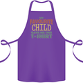 My Favourite Child Gave Me This Fathers Day Cotton Apron 100% Organic Purple
