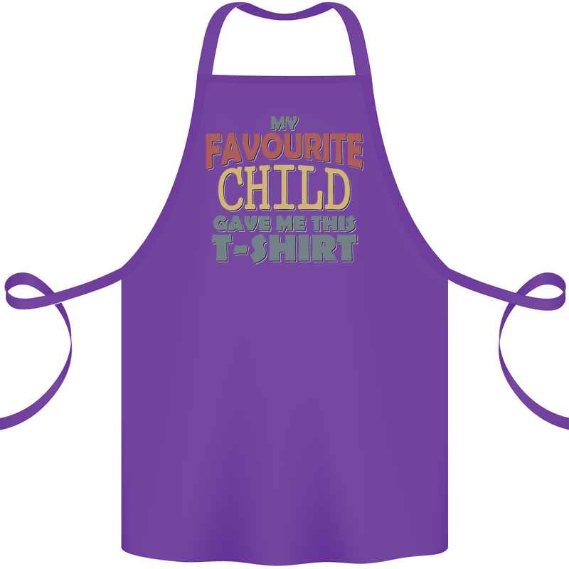 My Favourite Child Gave Me This Fathers Day Cotton Apron 100% Organic Purple
