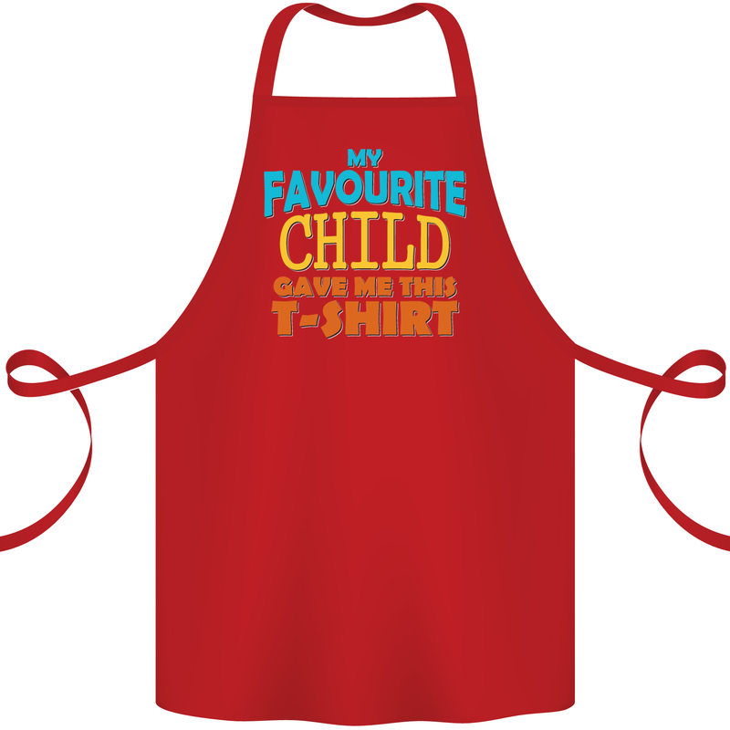 My Favourite Child Gave Me This Fathers Day Cotton Apron 100% Organic Red