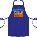 My Favourite Child Gave Me This Fathers Day Cotton Apron 100% Organic Royal Blue