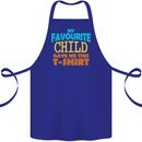 My Favourite Child Gave Me This Fathers Day Cotton Apron 100% Organic Royal Blue