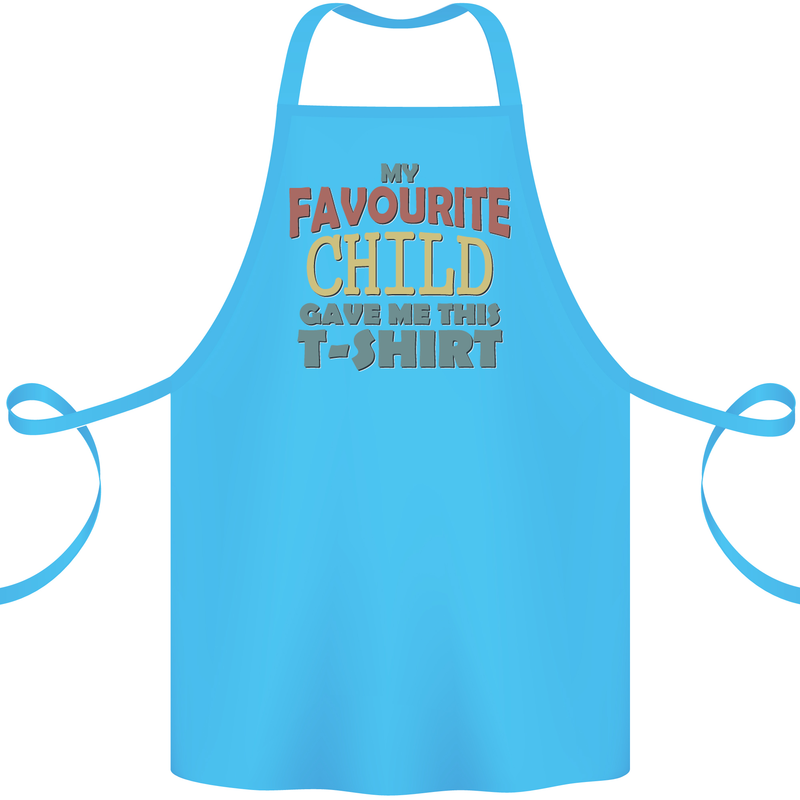 My Favourite Child Gave Me This Fathers Day Cotton Apron 100% Organic Turquoise
