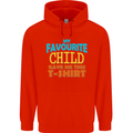 My Favourite Child Gave Me This Fathers Day Mens 80% Cotton Hoodie Bright Red