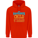 My Favourite Child Gave Me This Fathers Day Mens 80% Cotton Hoodie Bright Red
