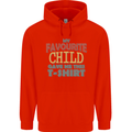 My Favourite Child Gave Me This Fathers Day Mens 80% Cotton Hoodie Bright Red