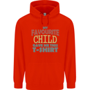 My Favourite Child Gave Me This Fathers Day Mens 80% Cotton Hoodie Bright Red