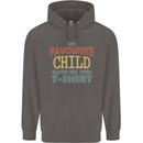 My Favourite Child Gave Me This Fathers Day Mens 80% Cotton Hoodie Charcoal