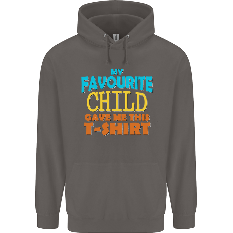 My Favourite Child Gave Me This Fathers Day Mens 80% Cotton Hoodie Charcoal