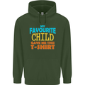 My Favourite Child Gave Me This Fathers Day Mens 80% Cotton Hoodie Forest Green