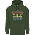 My Favourite Child Gave Me This Fathers Day Mens 80% Cotton Hoodie Forest Green