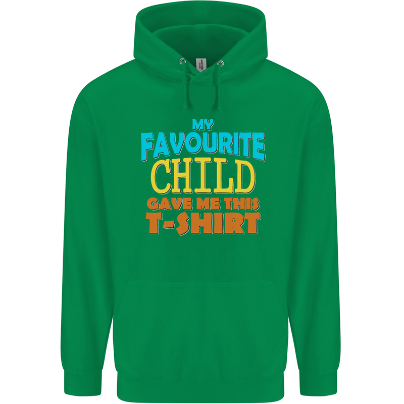 My Favourite Child Gave Me This Fathers Day Mens 80% Cotton Hoodie Irish Green