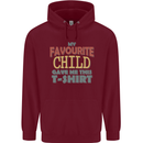 My Favourite Child Gave Me This Fathers Day Mens 80% Cotton Hoodie Maroon