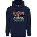 My Favourite Child Gave Me This Fathers Day Mens 80% Cotton Hoodie Navy Blue