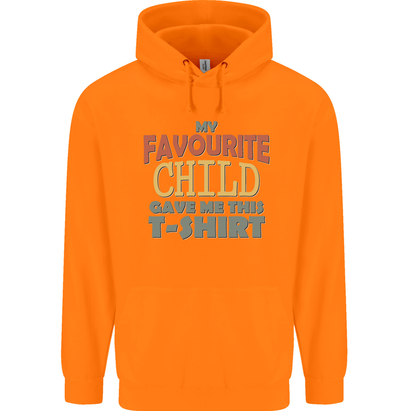 My Favourite Child Gave Me This Fathers Day Mens 80% Cotton Hoodie Orange