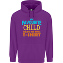 My Favourite Child Gave Me This Fathers Day Mens 80% Cotton Hoodie Purple