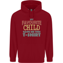 My Favourite Child Gave Me This Fathers Day Mens 80% Cotton Hoodie Red