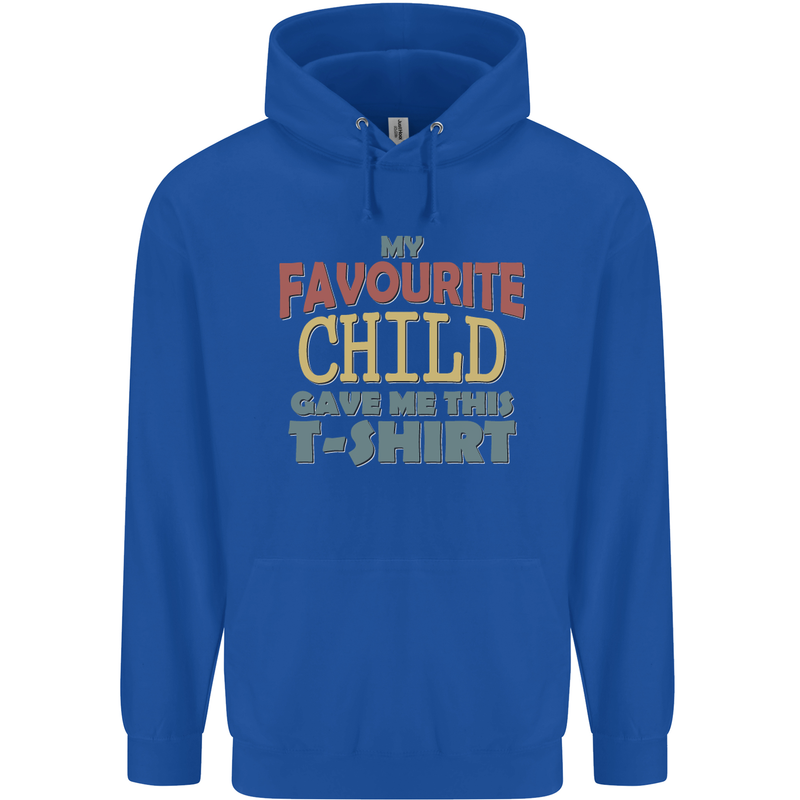 My Favourite Child Gave Me This Fathers Day Mens 80% Cotton Hoodie Royal Blue