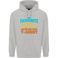 My Favourite Child Gave Me This Fathers Day Mens 80% Cotton Hoodie Sports Grey
