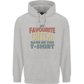 My Favourite Child Gave Me This Fathers Day Mens 80% Cotton Hoodie Sports Grey
