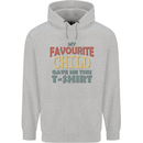 My Favourite Child Gave Me This Fathers Day Mens 80% Cotton Hoodie Sports Grey