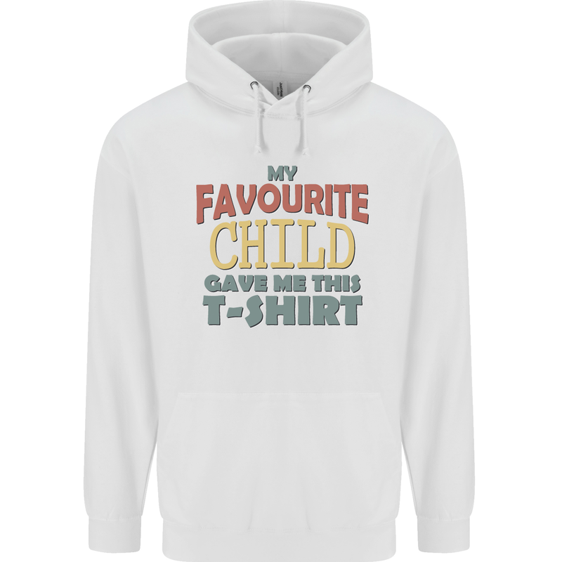 My Favourite Child Gave Me This Fathers Day Mens 80% Cotton Hoodie White