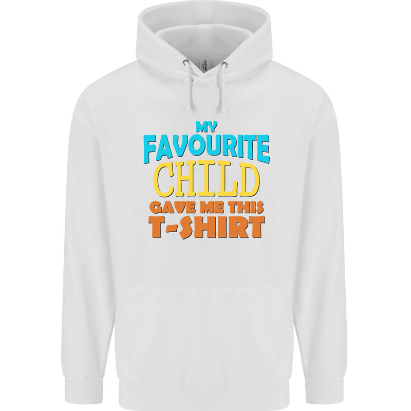 My Favourite Child Gave Me This Fathers Day Mens 80% Cotton Hoodie White