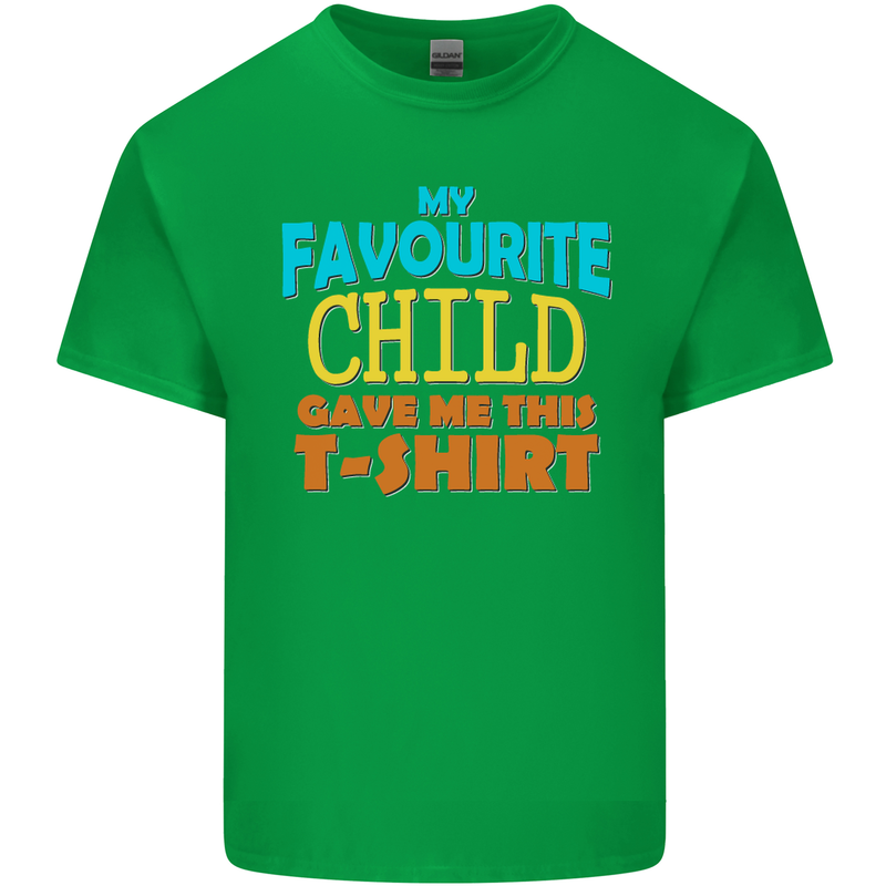 My Favourite Child Gave Me This Fathers Day Mens Cotton T-Shirt Tee Top Irish Green